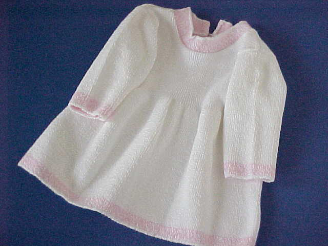 White dress with pink trim