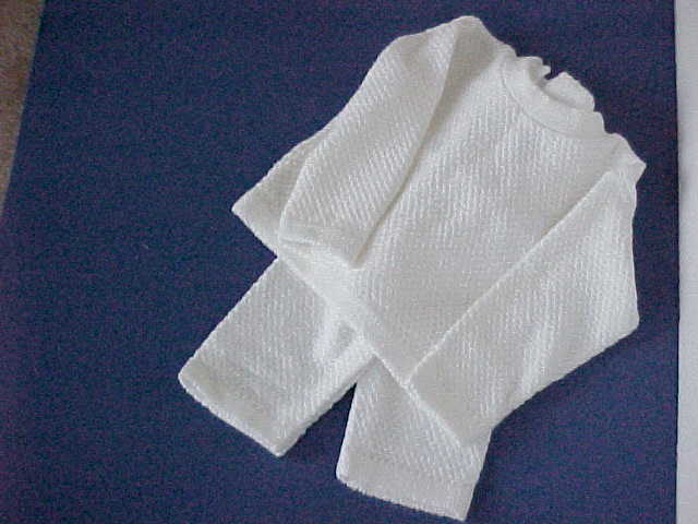 White jump suit